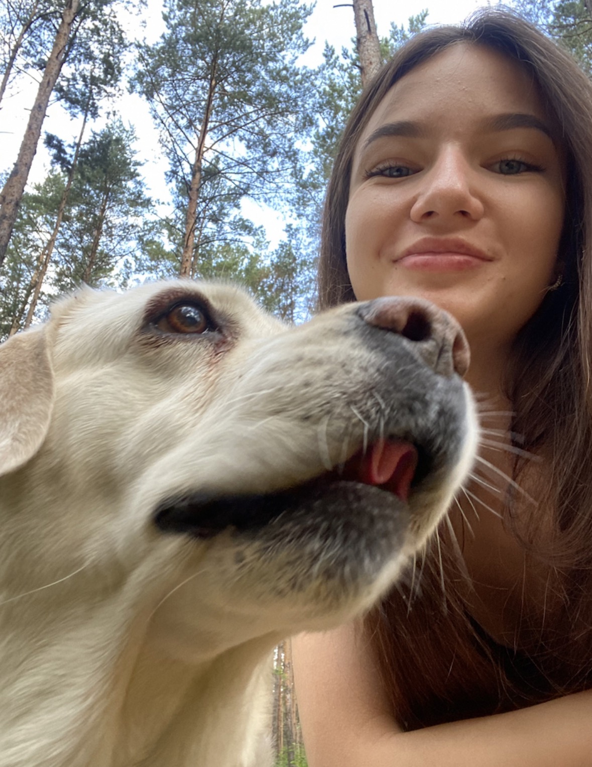 With my dog